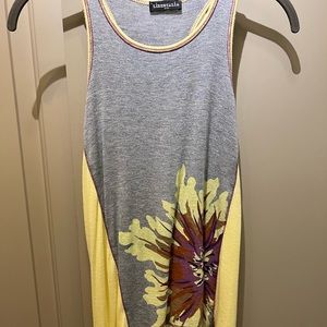 Gray and yellow tank top